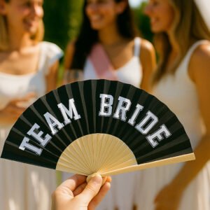 Abanico Madera Team Bride Negro