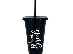 Vaso Plástico Negro «Team Bride»
