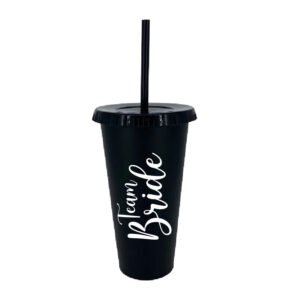 Vaso Plástico Negro «Team Bride»