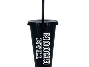 Vaso Plástico Negro «Team Groom»