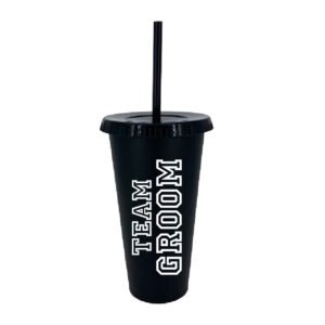 Vaso Plástico Negro «Team Groom»