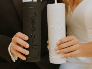 Botellas Bride & Groom (perlas mate)