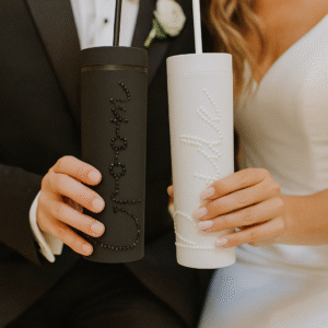 Botellas Bride & Groom (perlas mate)