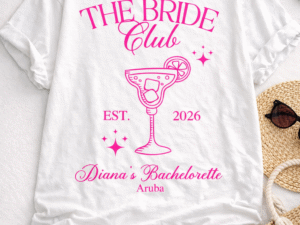 Camisa Overside The Bride Club (fucsia)