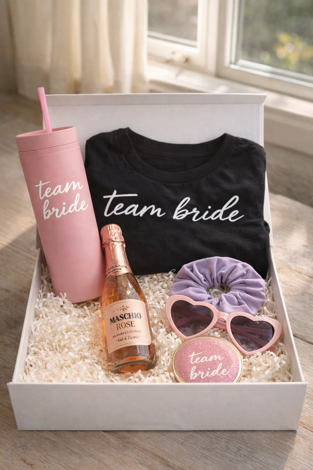 Caja especial TeamBride + Mini Vino