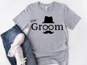 Camisa Gris «The Groom Bigote&Sombrero»