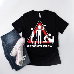 Camisa Negra «Groom's Crew»