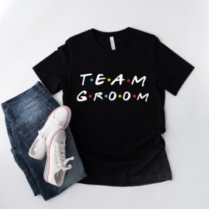 Camisa Negra «Team Groom» Friends