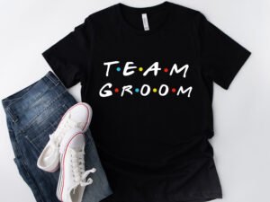 Camisa Negra «Team Groom» Friends