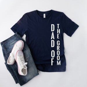 Camisa Blanca «Dad of the Groom» Letras Vertical