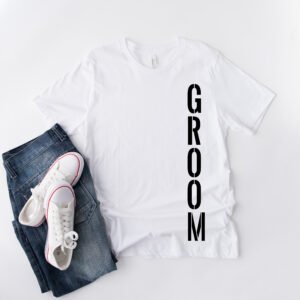 Camisa Blanca «Groom» Letras Vertical