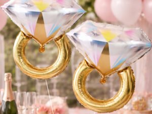 Globos Anillos 60cm Dorados