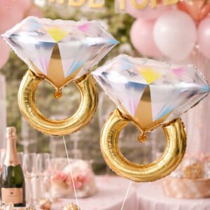 Globos Anillos 60cm Dorados