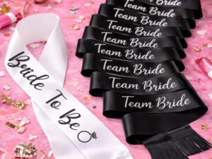 Combo Cintas/Bandas para 12 personas (1 Bride y 11 Team Bride)